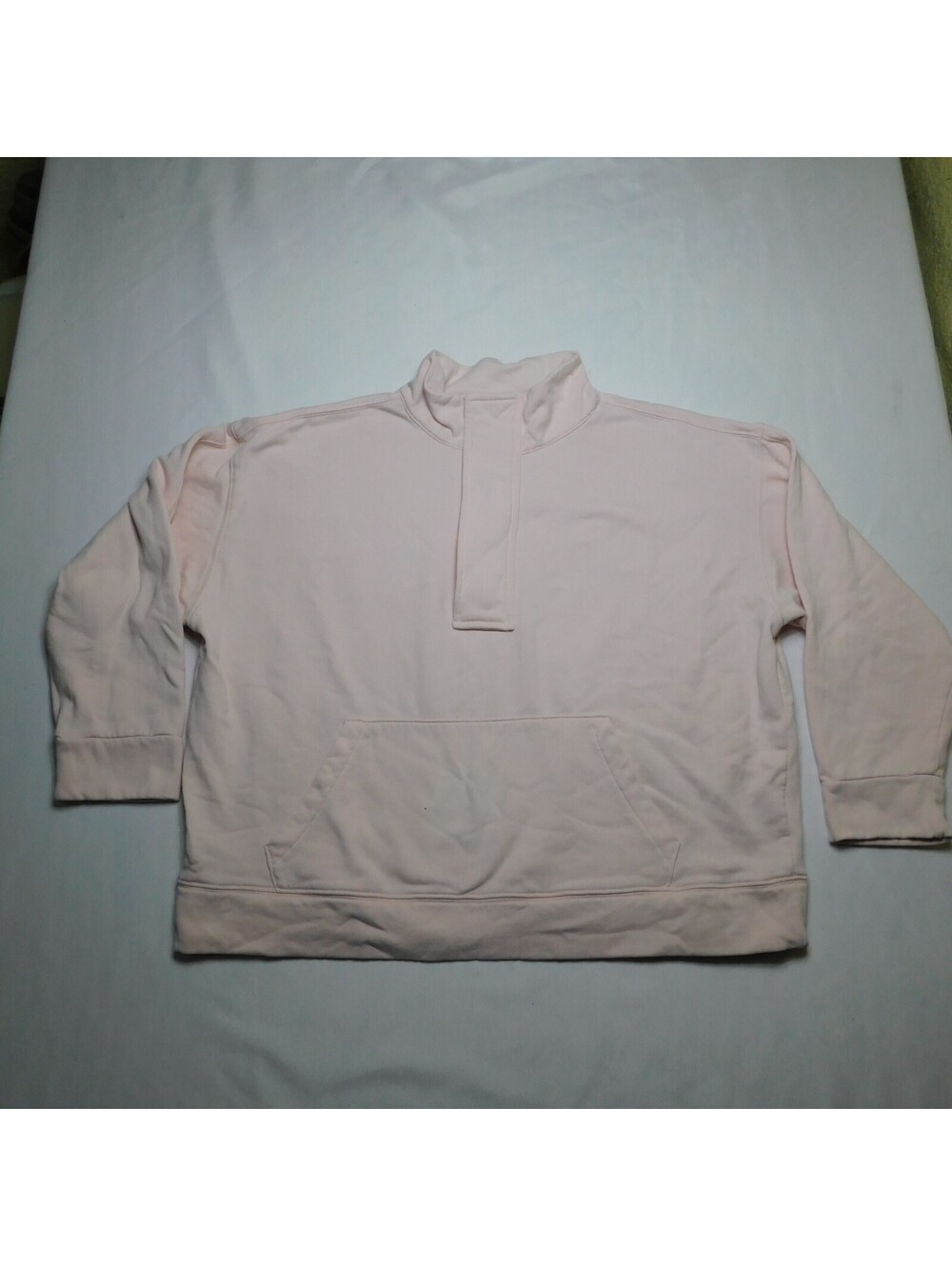A New Day Women's XXL Light Pink Fleece Pullover Sweatshirt Mock Neck Cozy
